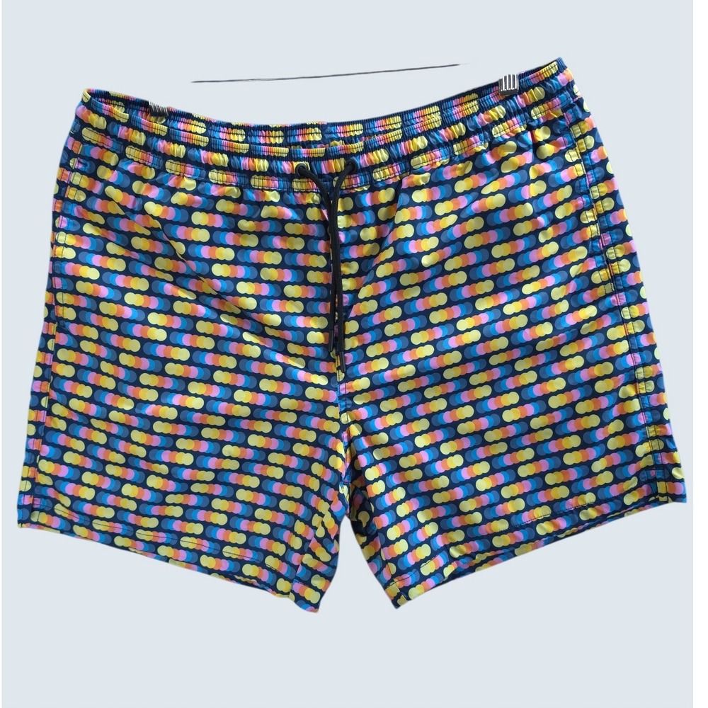 Chubbies Retro Psychedelic Dot Swim Trunks XL Beachwear Summer Festival Multi
